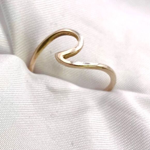 ZY# Sterling 925 Silver Geo Mod Ring Sz.7 - Picture 2 of 8